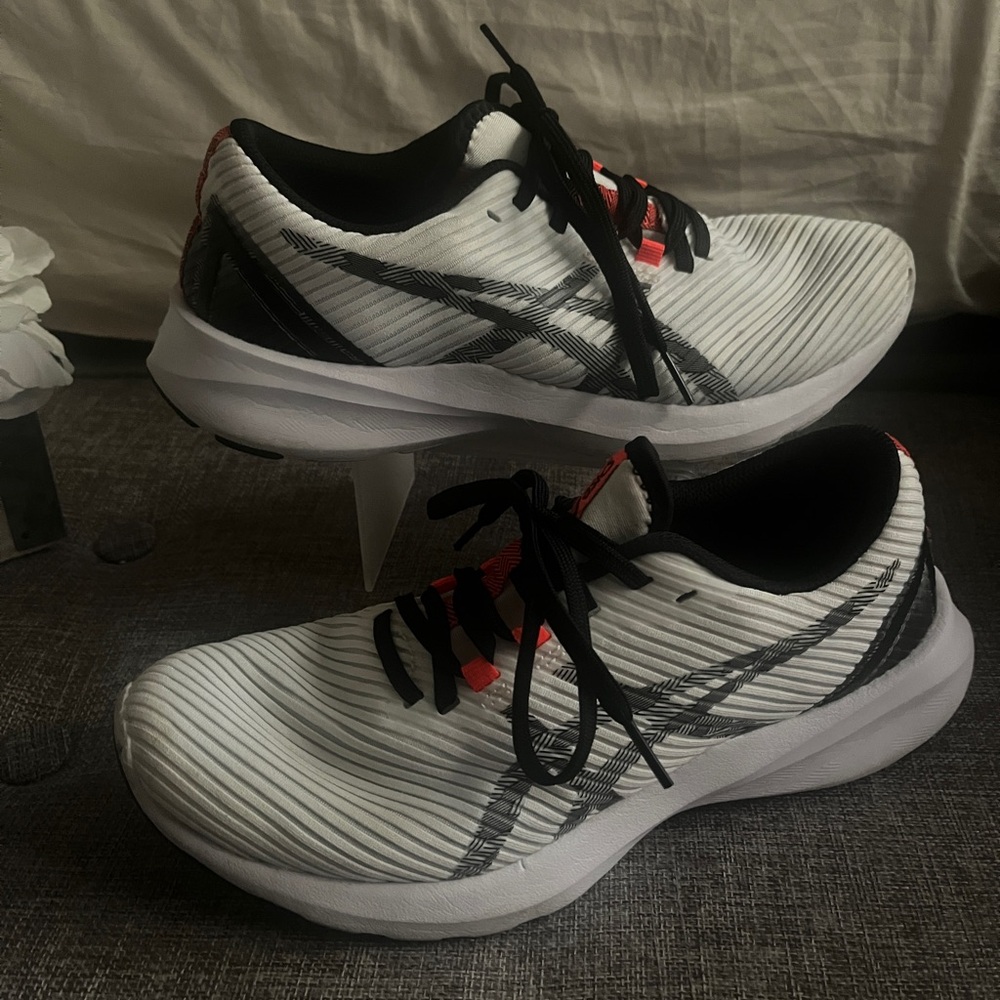 ASIC Women’s  White and Black Running Shoes